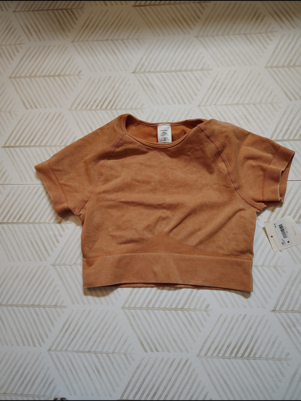 Title: NWT Revolve Mineral Wash Seamless Crop Top - Orange - Small